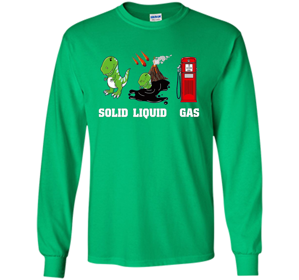 Dinosaur Solid Liquid Gas T-shirt Irish Green