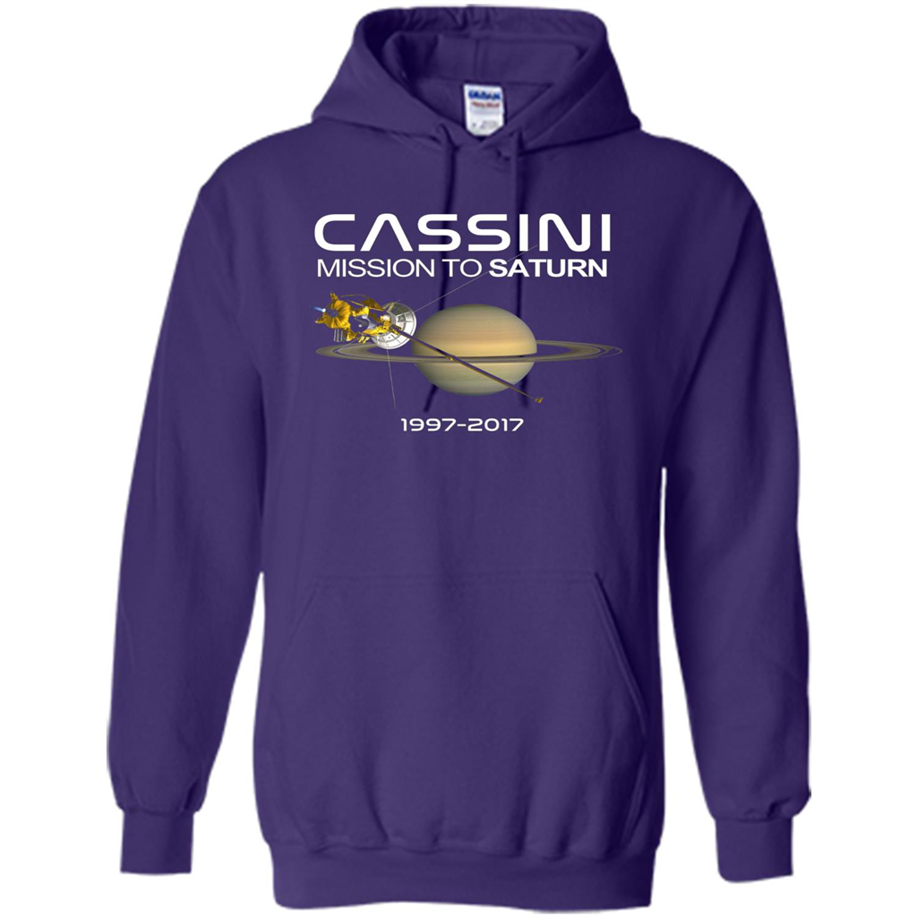 Cassini Mission to Saturn Space T-Shirt Purple