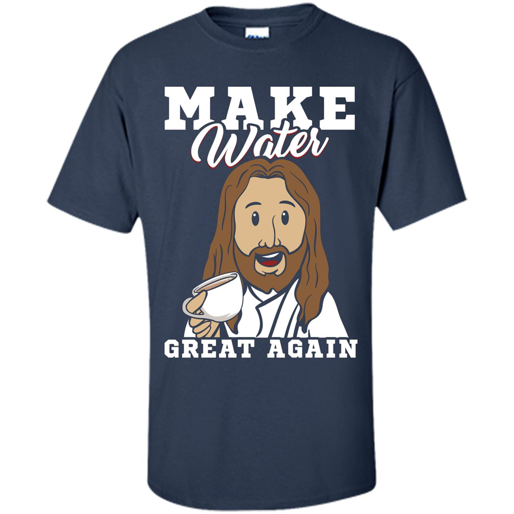 Jesus T-Shirt Make Water Great Again Navy