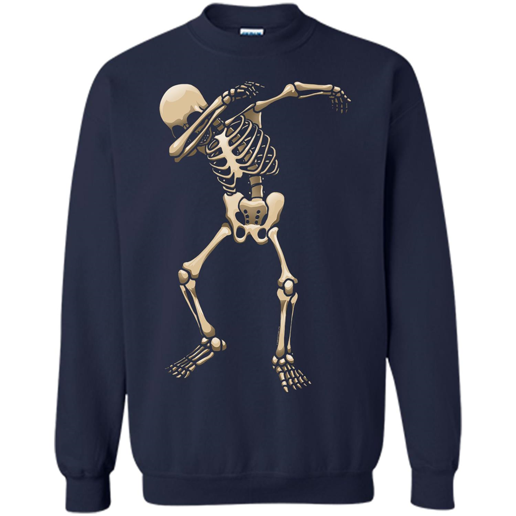 Halloween T-shirt Dabbing Skeleton T-shirt Navy