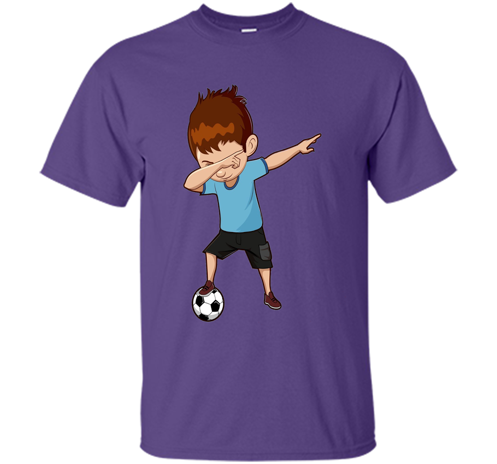 Soccer T-shirt Dabbing Boy Purple