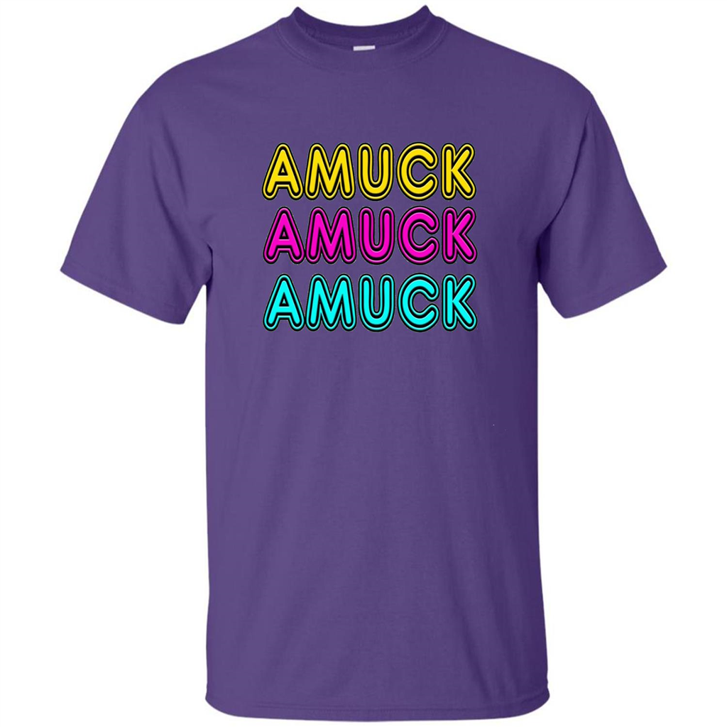 Retro Neon Sign Witches Run Amuck On Halloween T-Shirt Purple