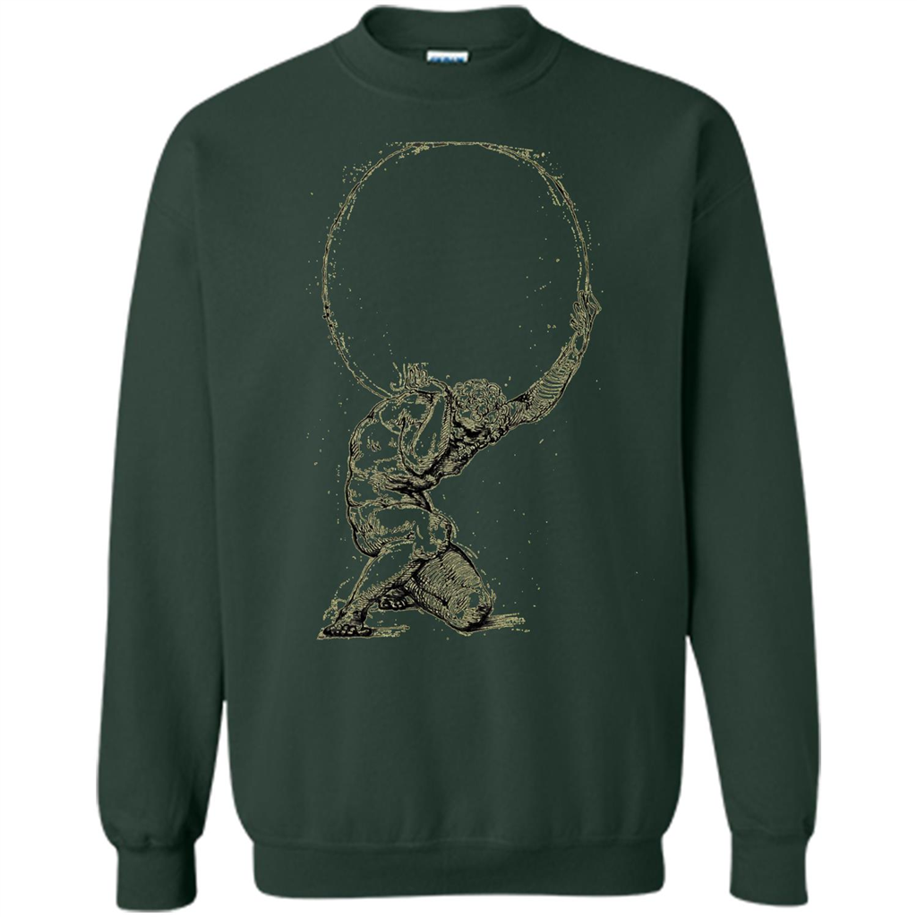 Atlas Greek Mythology Greece T-Shirt Forest Green