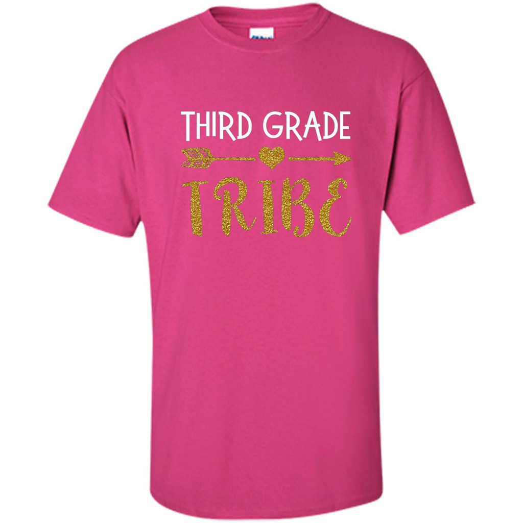 Third Grade Tribe T-shirt School Day T-shirt Heliconia