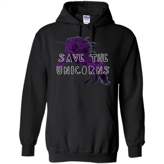 Unicorn T-shirt Save the Unicorns T-shirt Black
