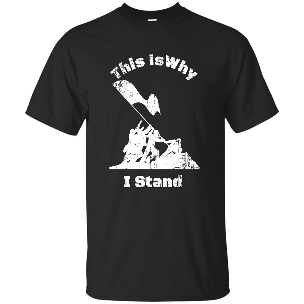Military T-Shirt This Is Why I Stand Black