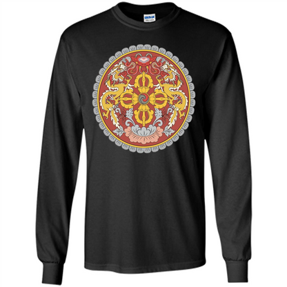 Emblem Of Bhutan T-shirt Black