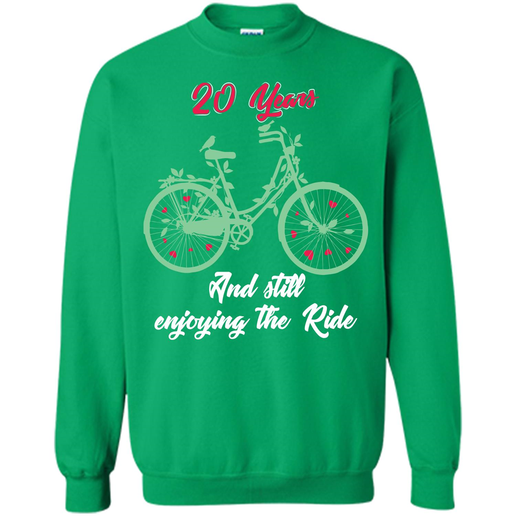 Anniversary T-shirt 20 Years And Still Enjoying The Ride Irish Green
