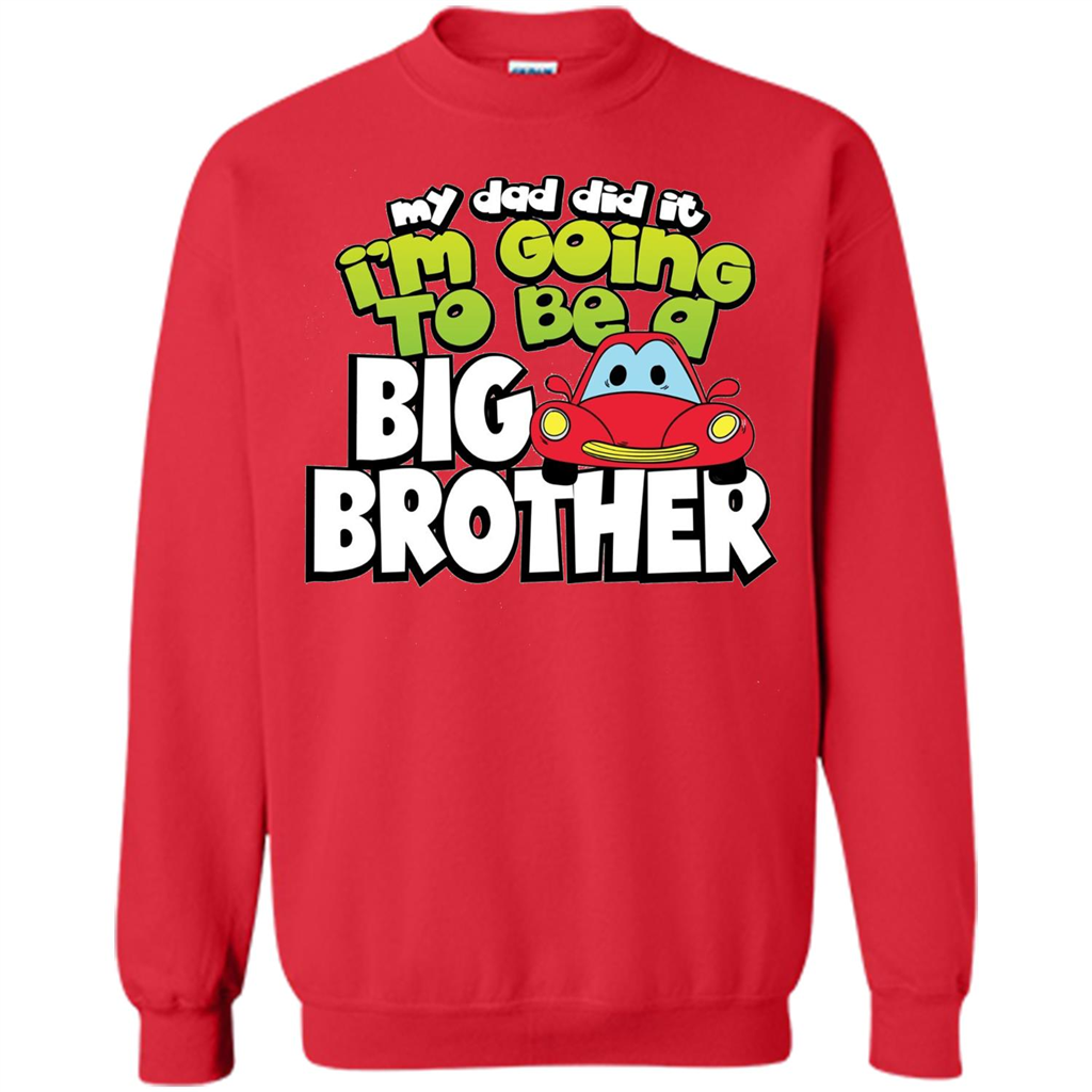 Car Brother T-shirt I'm Going To Be a Big Brother Red