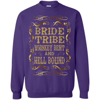 Bride Tribe Whiskey Bent and Hell Bound T-shirt Purple