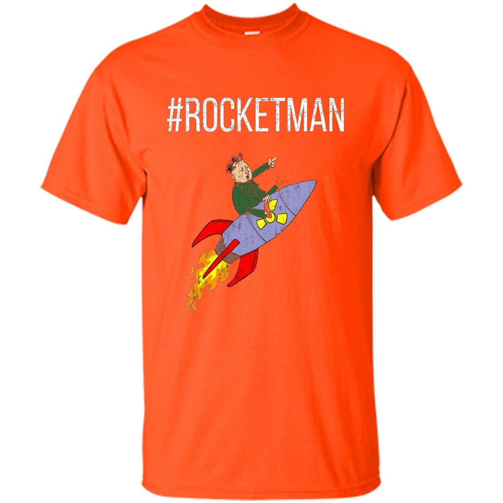 Rocket Man Funny T-shirt Orange