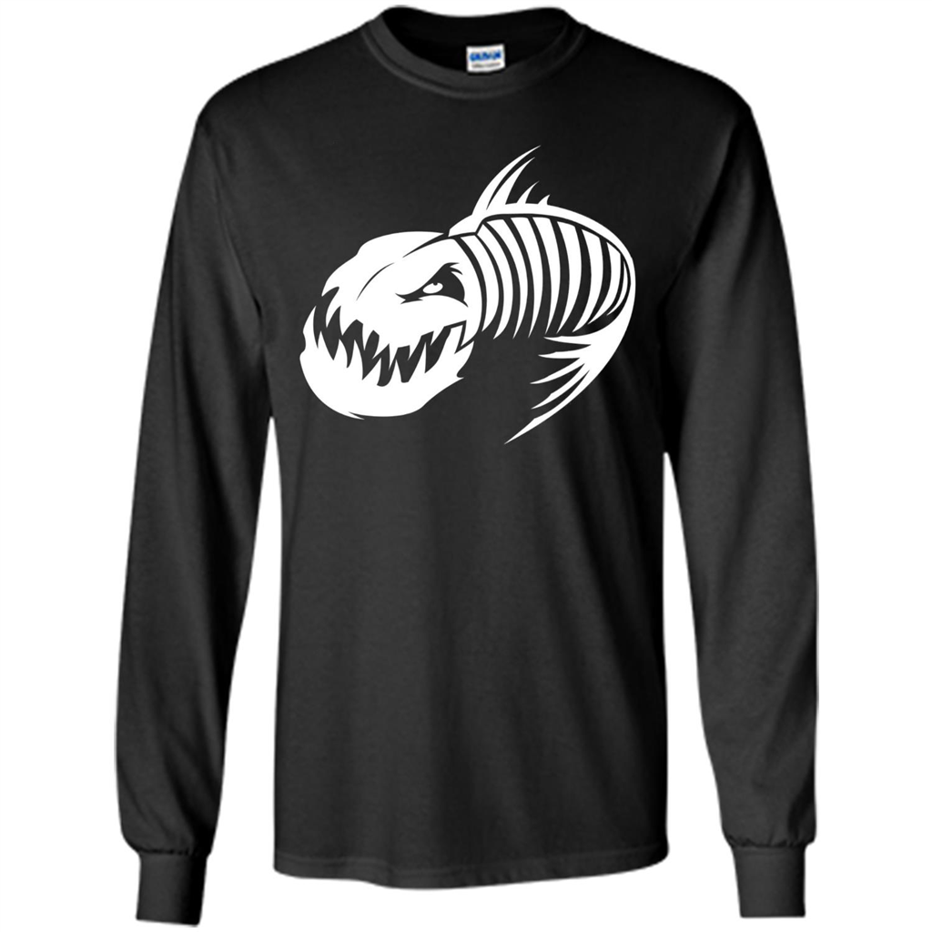 Fisherman Gift T-shirt Badass Fish Bone Skeleton