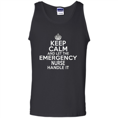 Keep Calm And Let The Emergency Nurse Handle It T-shirt Royal