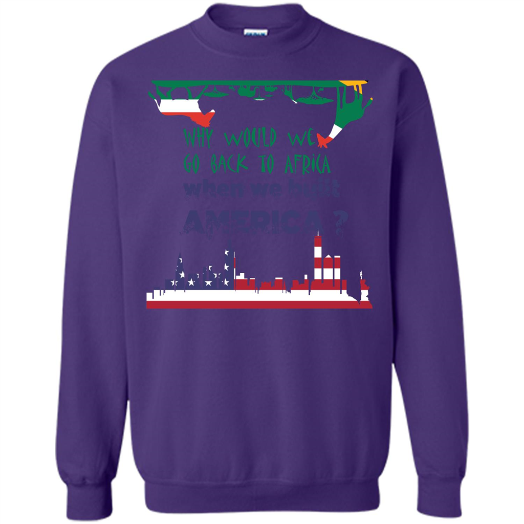 Africa - America T-shirt Build America Purple