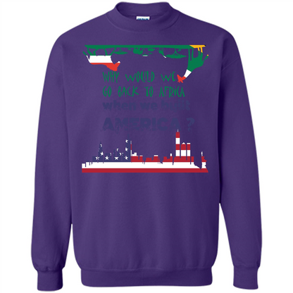 Africa - America T-shirt Build America Purple