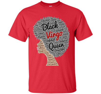 Virgo T-Shirt Black Women T-shirt Red