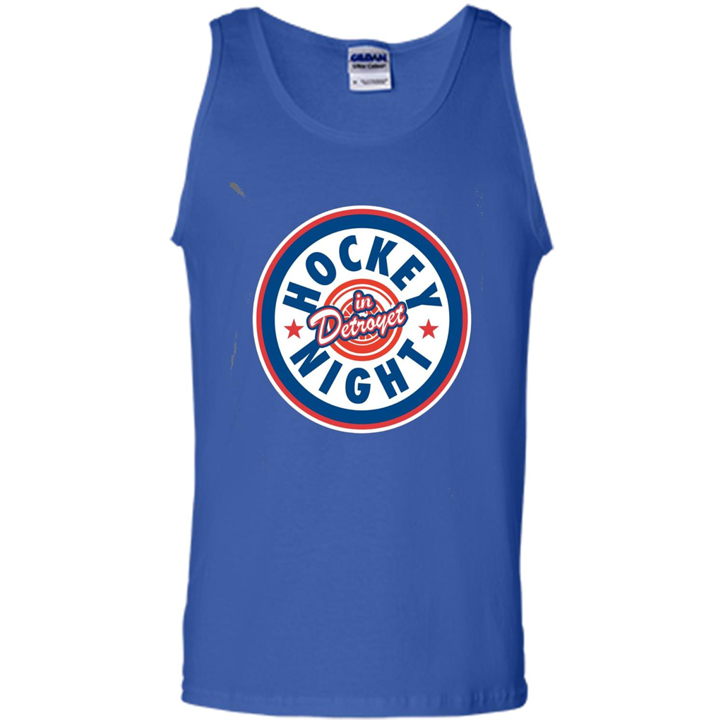 Hockey Night In Detroyet T-shirt Royal
