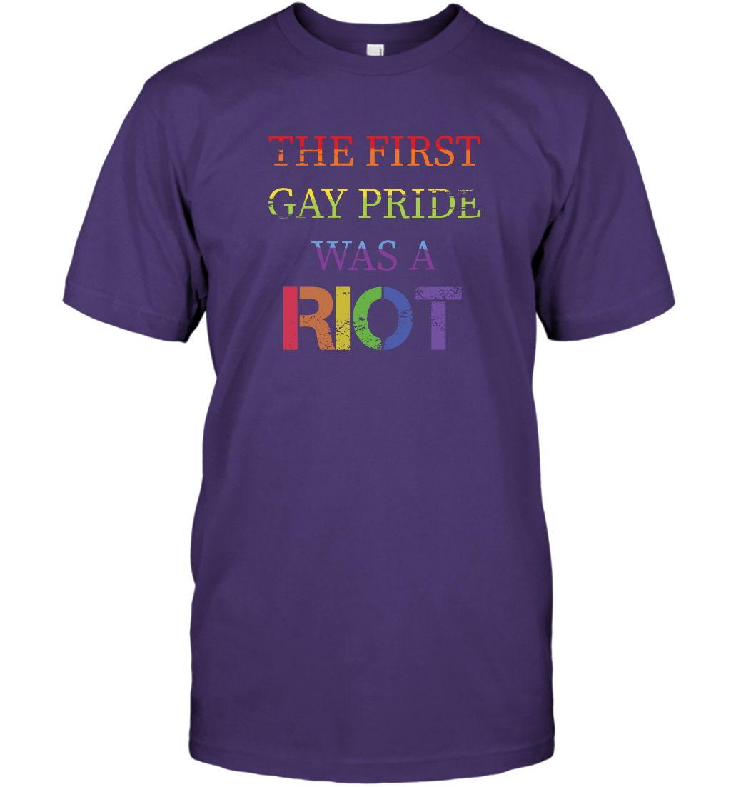 The First Gay Pride Was A Riot Proud Lgbt Shirt T-Shirt T-Shirt Purple
