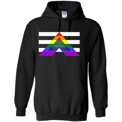 LGBT Pride Straight Ally Pride Flag T-Shirt Black