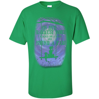 Cat Lover. In My Darkest Hour I Reached For A Hand T-shirt Irish Green