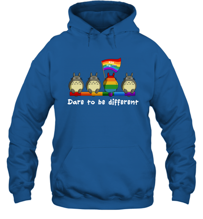 Dare To Be Different Totoro LGBT Hoodie Hoodie Royal
