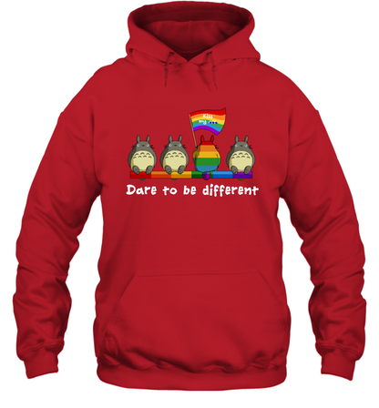 Dare To Be Different Totoro LGBT Hoodie Hoodie Red
