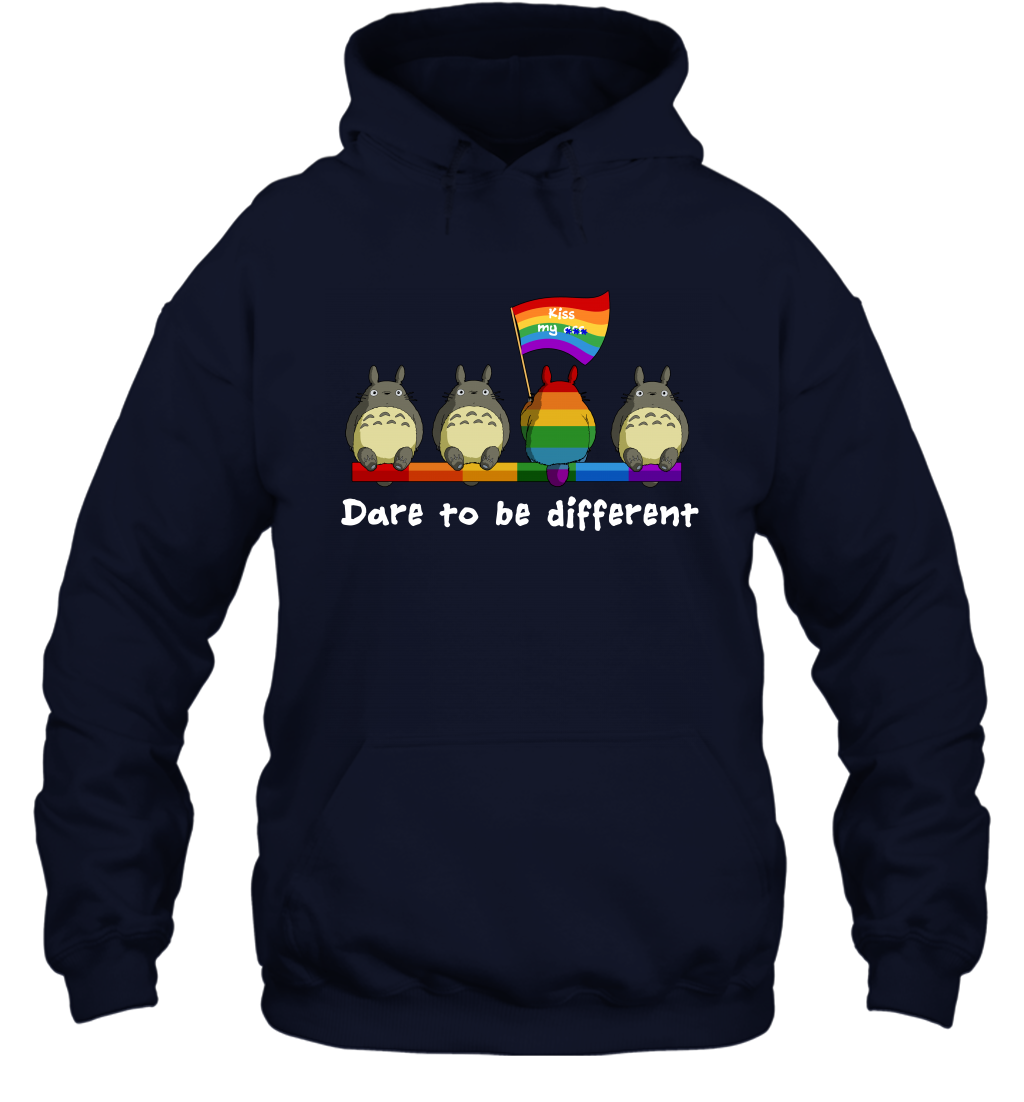 Dare To Be Different Totoro LGBT Hoodie Hoodie Navy