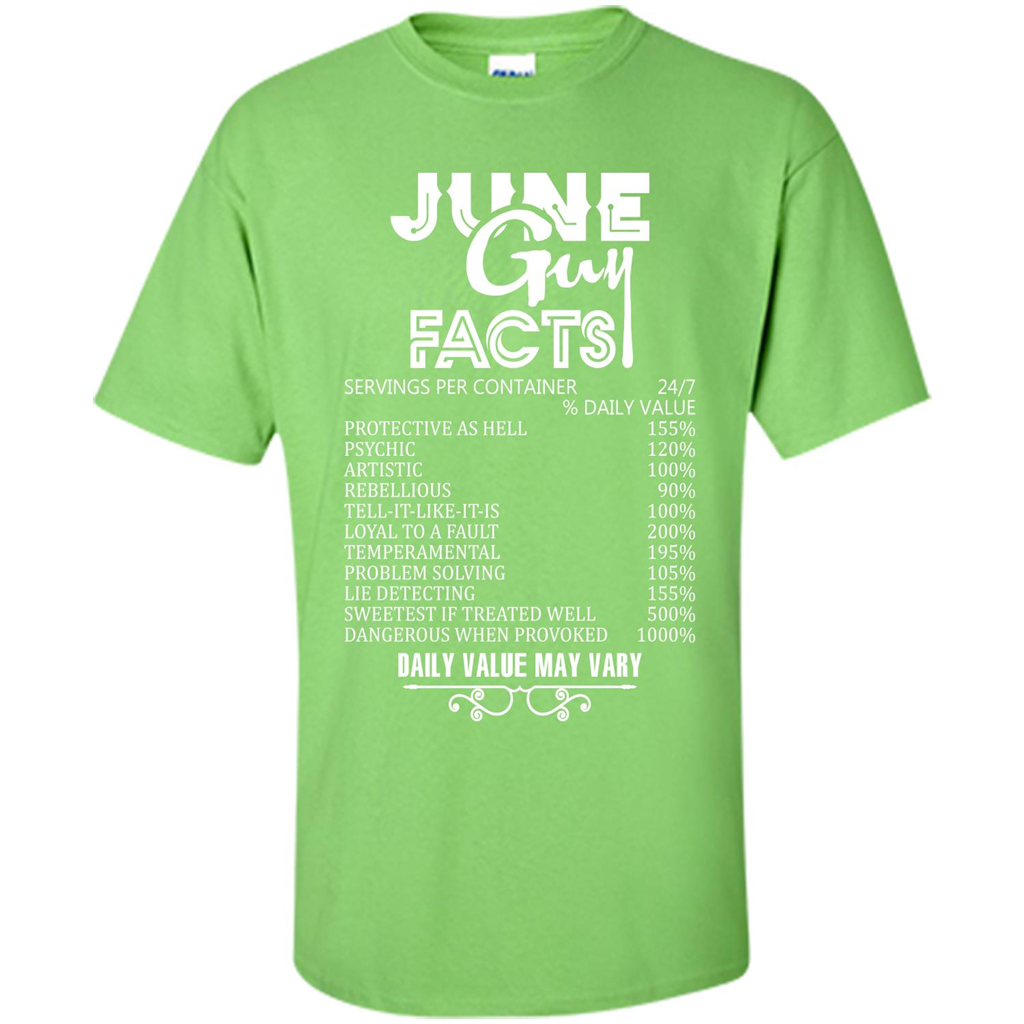 June Guy Facts T-shirt Lime