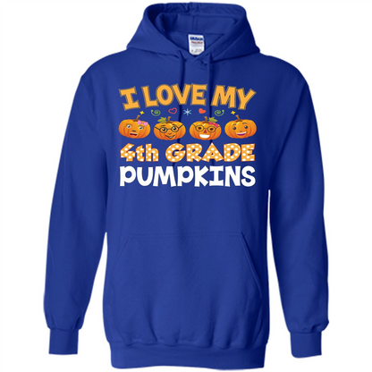 I Love my 4th Graders Pumpkins T-Shirt Fourth Grade Teacher Royal