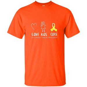 Love Kids Cure Childhood Cancer Awareness T-shirt