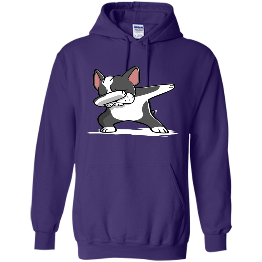 Dabbing Boston Terrier Dog T-Shirt Dab Dance T-shirt Purple
