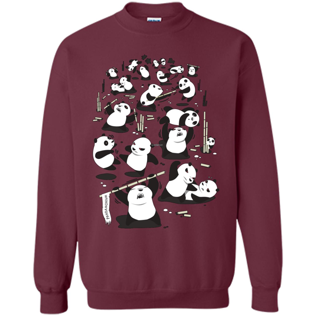 Cute Panda T-shirt Maroon