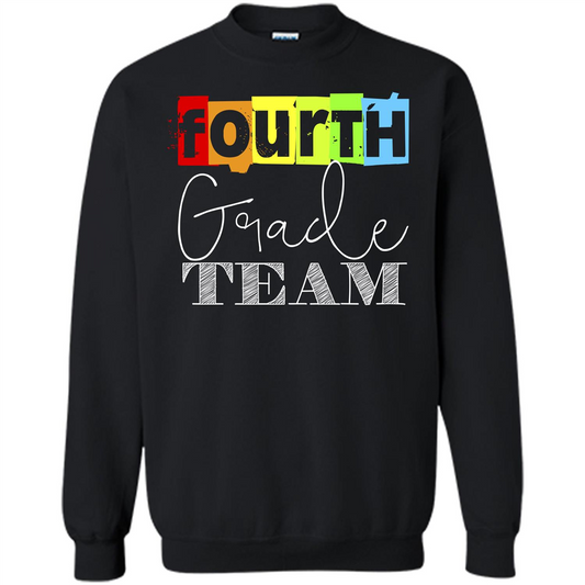 Fourth Grade Team T-shirt School Day T-shirt Black