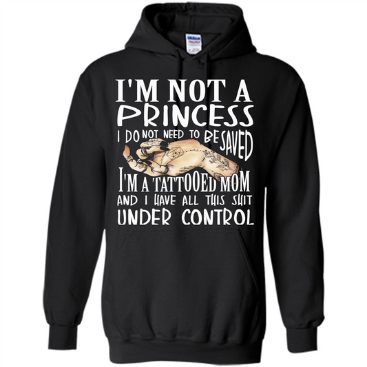 Mommy T-shirt I'm Not A Princess I Do Not Need To Be Saved T-shirt Orange