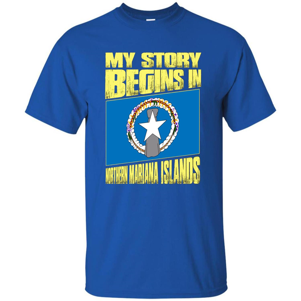 Story Begins In Northern Mariana Islands T-Shirt Royal