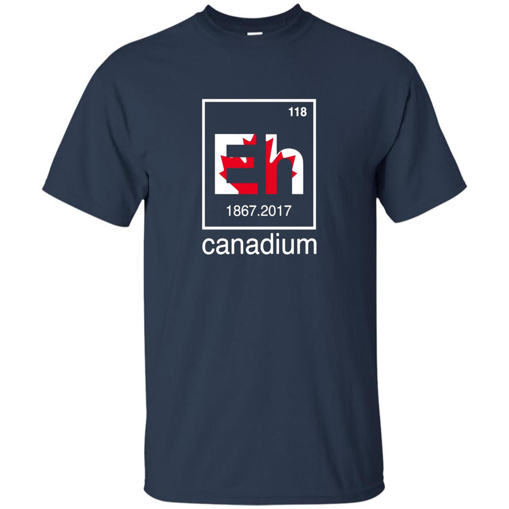 Funny Canadian T-shirt Canada Element Eh - 150 years T-Shirt Navy