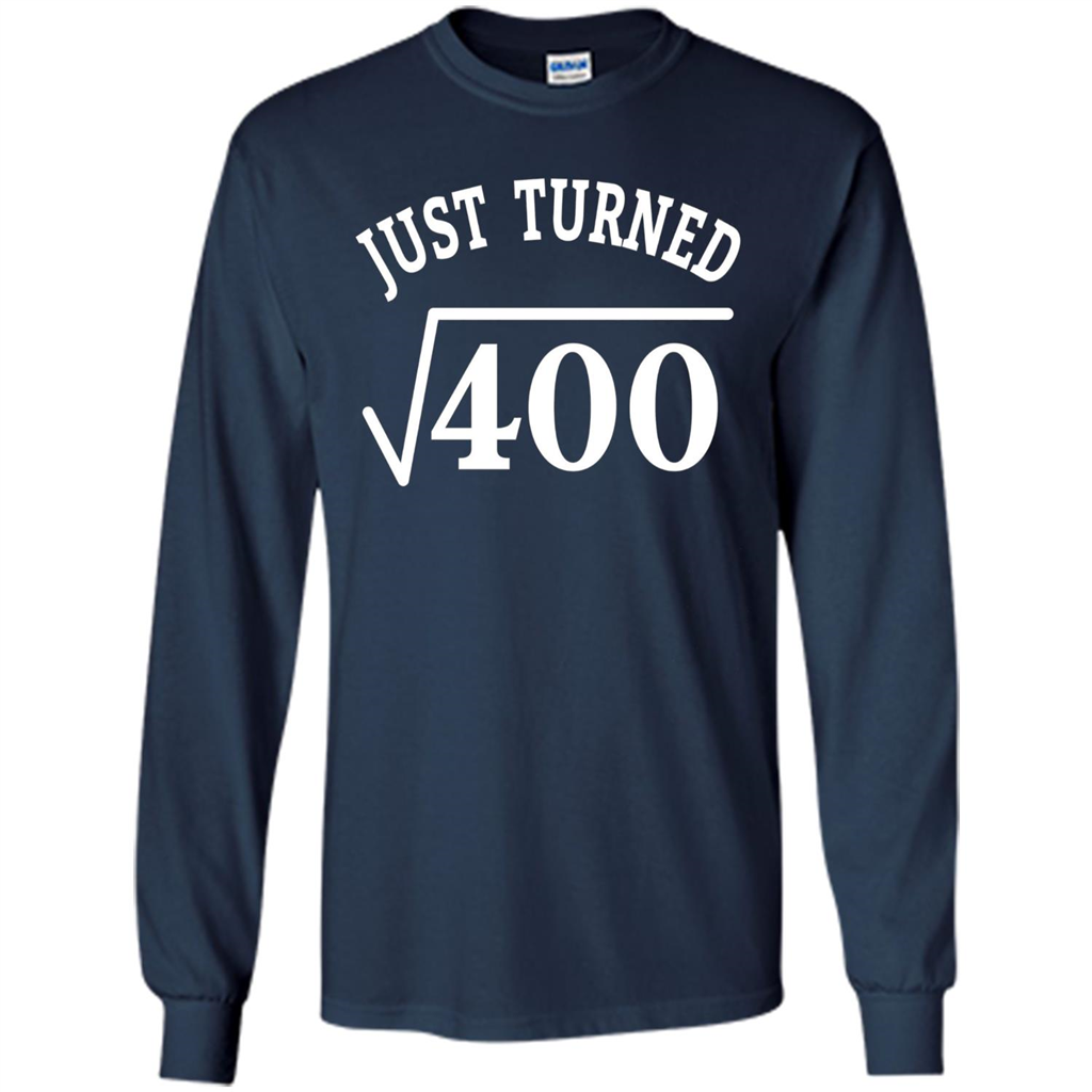 Birthday Gift T-shirt 20 Years Old Just Turn Square Root 400 T-shirt Navy
