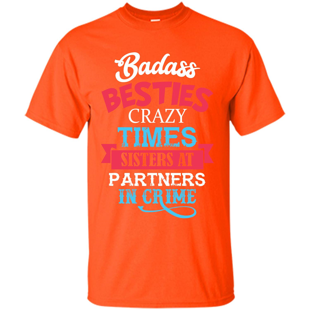 Family T-shirt Sisters Partners In Crime T-shirt Orange