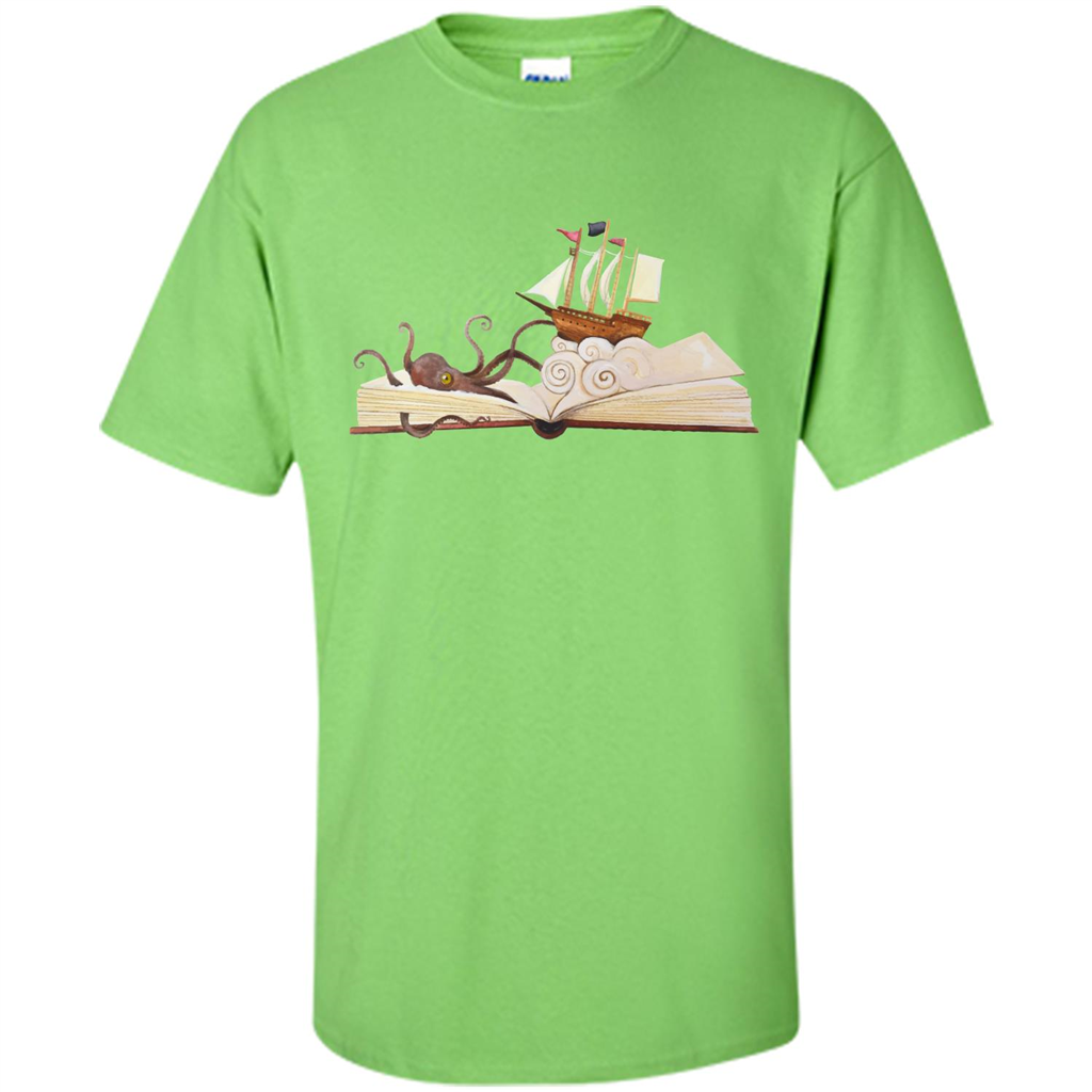 Book Reader T-shirt Love To Read Book Lime