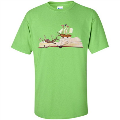 Book Reader T-shirt Love To Read Book Lime