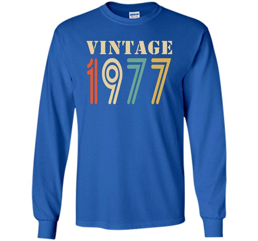 Vintage 1977 - 40th birthday gift shirt t-shirt Royal
