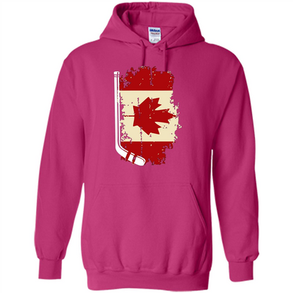 Canada Hockey Funny T-Shirt Canada Hockey Flag T-shirt Heliconia