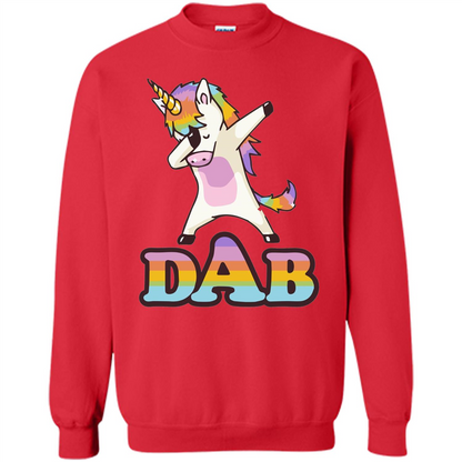 Cute Unicorn Dabbing T-shirt Red