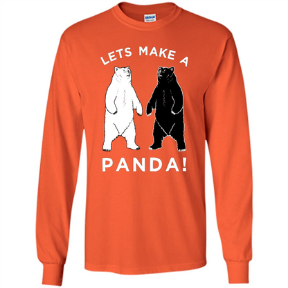 Funny Panda T-shirt Lets Make A Panda T-Shirt Orange