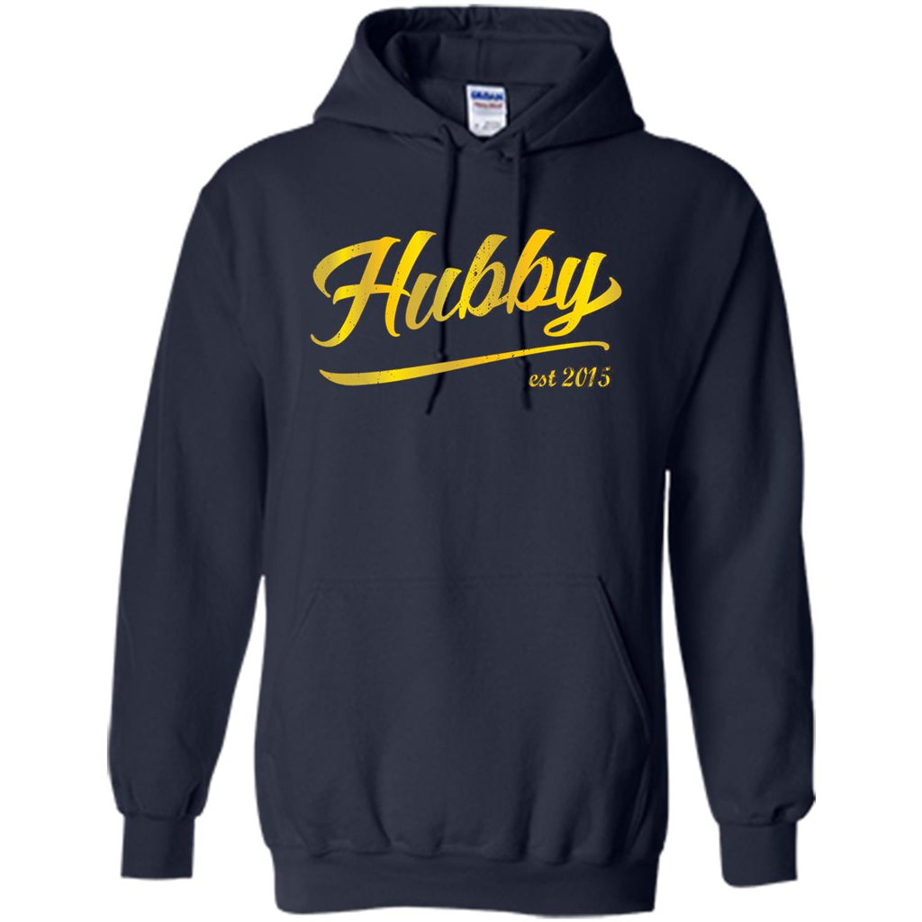 Hubby Wifey Est 2015 T-shirt Navy