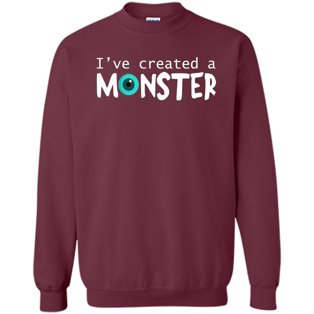 Daddy Son Matching T-shirt I Created A Monster Maroon