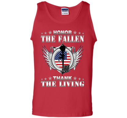 Honor The Fallen Thank The Living T-Shirt Memorial's Day t-shirt Red