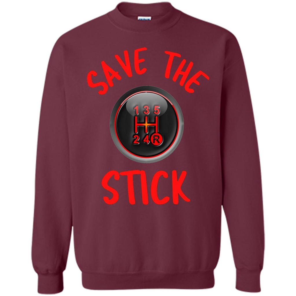 Car Racing T-Shirt Save The Stick Maroon