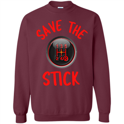 Car Racing T-Shirt Save The Stick Maroon