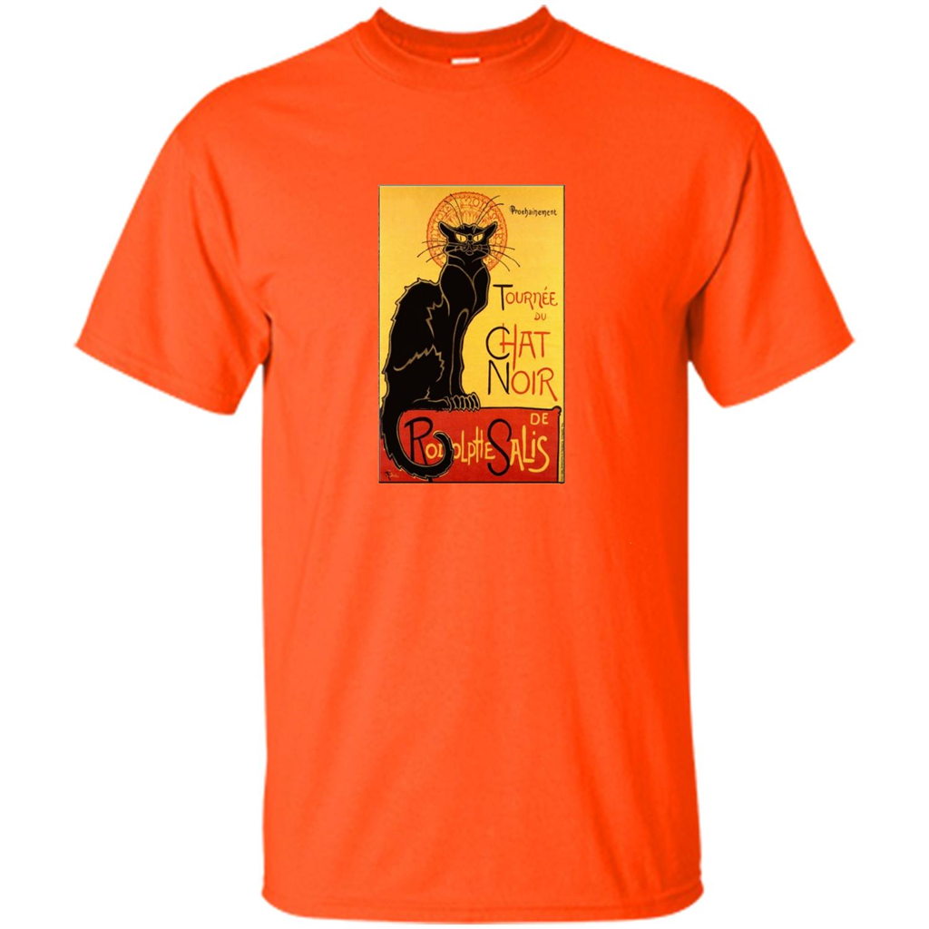 Vintage Poster Le Chat Noir - The Black Cat T-shirt Orange